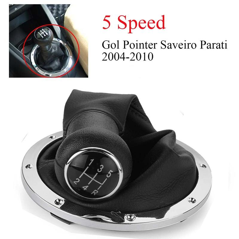5 Speed Gear Shift Knob Gearstick Gaiter Boot Kit Leather Shift Handball For Gol Pointer Saveiro Parati 2004-2010-A87Q