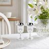 2pcs Silver Metal Wine Glass Exquisite Cocktail Glass Goblets & Chalices Chalice Goblet  Banquet