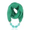 Solid Color Jewelry Statement Necklace Pendant Scarf Women Bohemia Neckerchief Foulard Femme Accessories Hijab
