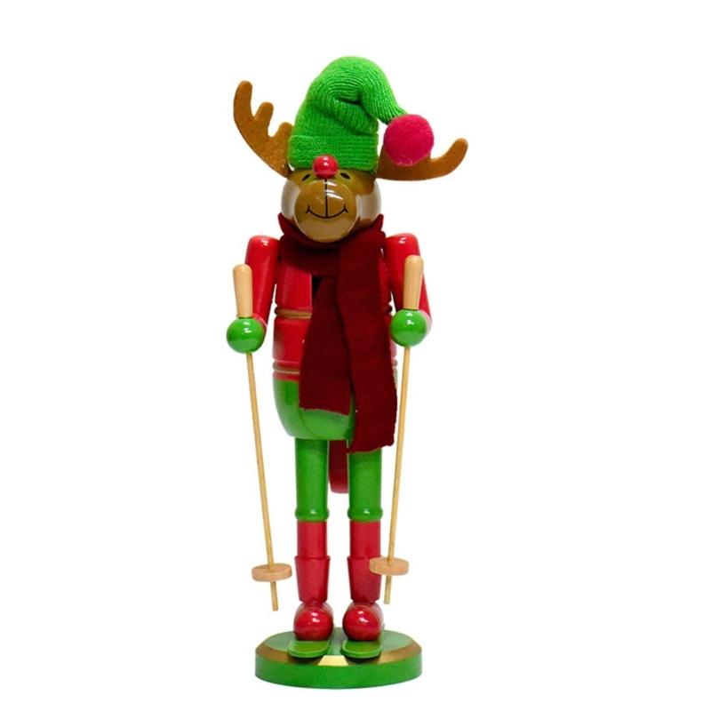 

Художественный 30-сантиметровый Щелкунчик с тематикой снеговика и саней, фигурка, идеально подходящая для добавления праздничного украшения