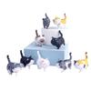 Cute Mini Cat Ornament Garden Kitten Statue Gift for Children Room Decoration Kid Toy Miniature Figurines Decorations