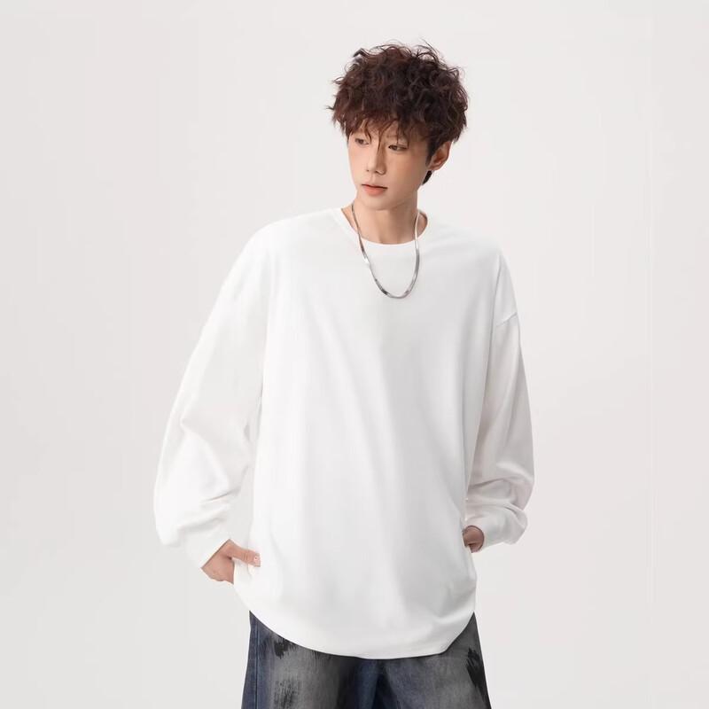 Men's Velvety Loose Fit Round Neck Pullover Sweatshirt