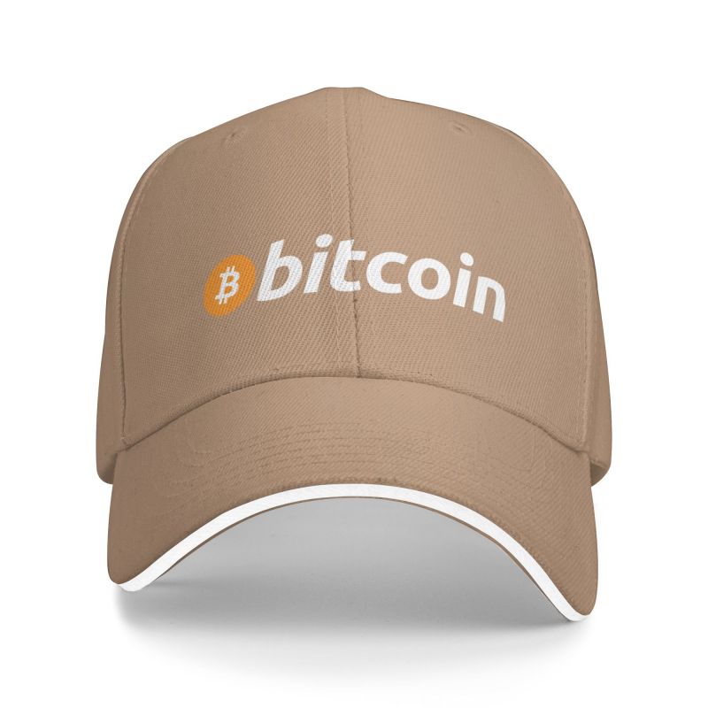 Boné de beisebol personalizado bitcoin, boné de beisebol original, proteção solar, feminino, unissex, ajustável, btc, moedas criptográficas, chapéu do pai, outono
