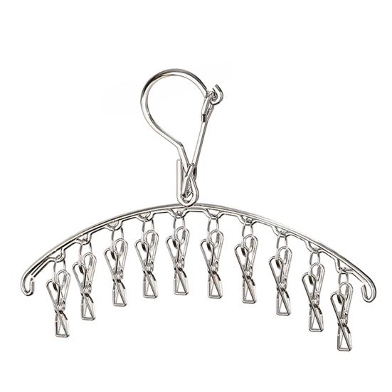 Clothes Drying Rack with Clip Strong Clamps No Rust Dryer Durable Stainless Steel Hanger for Socks And Underwear