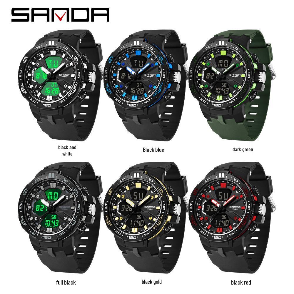 SANDA Men's Multifunction Waterproof Sports Watch