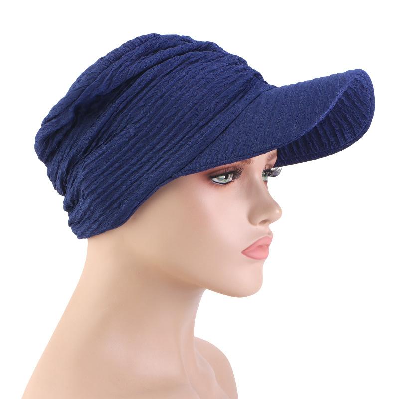 Folded brim headscarf cap cap flat top visor sun hat bag head cloth cap JDTG
