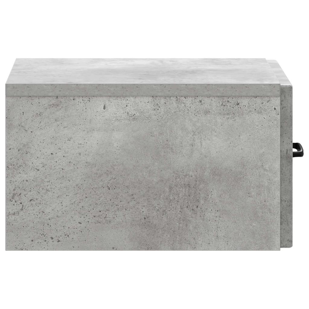 Wall Mounted Nightstand Concrete Grey 34.5 x 33 x 20 cm