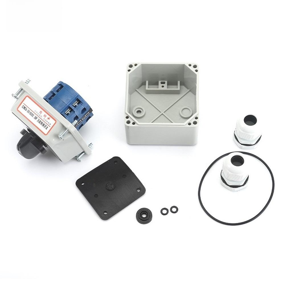 1pc Waterproof Changeover Switch SZW26-20 D202 2BF 2 Gears 2 Sections Rotary Switch For Electrical Equipment