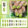 St. Patrick's Day Avocado Green Whitening Detachable Nails - 24 Piece Set