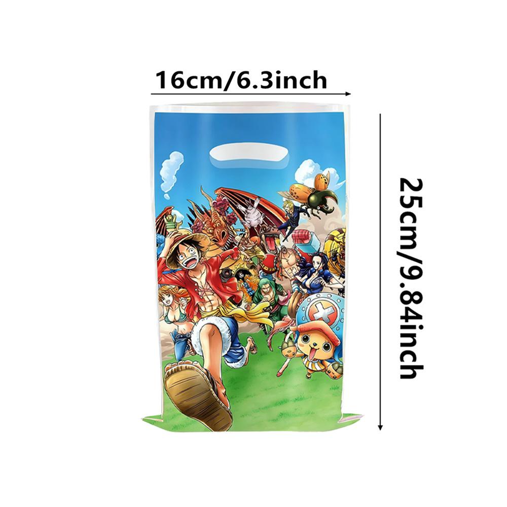 One Piece Themed Party Gift Bag Birthday Decoration Giveaway Bag Cartoon Luffy Suitable For Birthday Party Candy Packaging Bag
