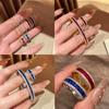 Elegant Retro Zircon Geometric Ring for Women - Court Style, Versatile Fashion Index Finger Jewelry.