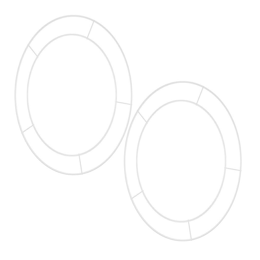 Wreath Frame Round Metal Wreath Form Wreath Ring Design for DIY Crafts Floral Projects Home Decor Holiday Weddings White