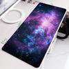 Purple Blue Galaxy Planet Large Gaming Mouse Pad Outer Space Nebula Starry Sky Nonslip Extended Keyboard Desk Mat