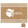 [R2181] - Beige White 'Corsica' Burlap Placemat (moor's Head) - 42x30cm