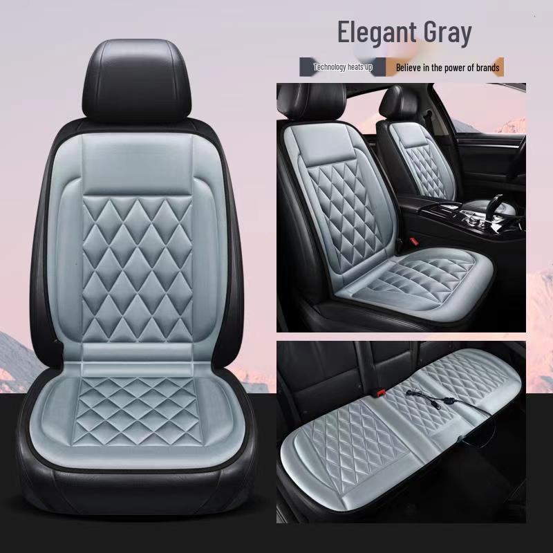 12V Electric Heated Plush Car Seat Cushion for Winter