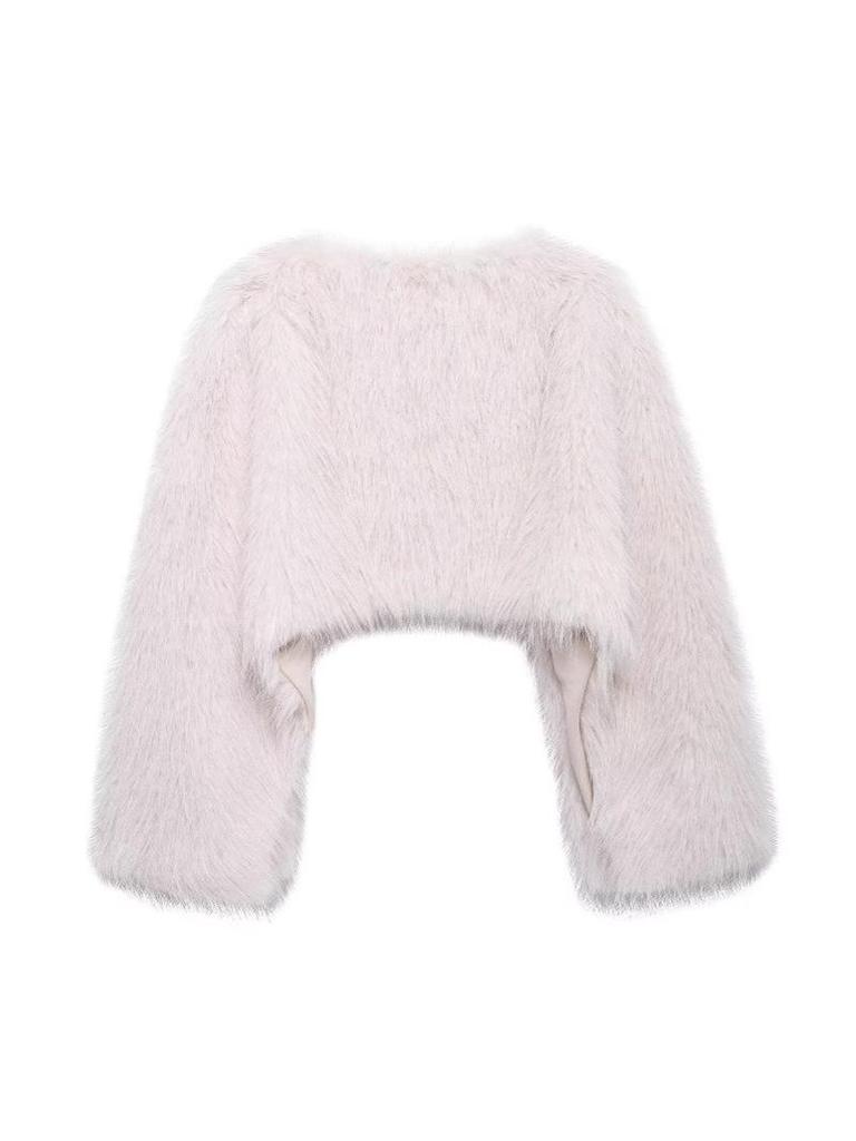 Women's High-End Faux Fur Pullover Coat - Autumn/Winter Versatile Short Style