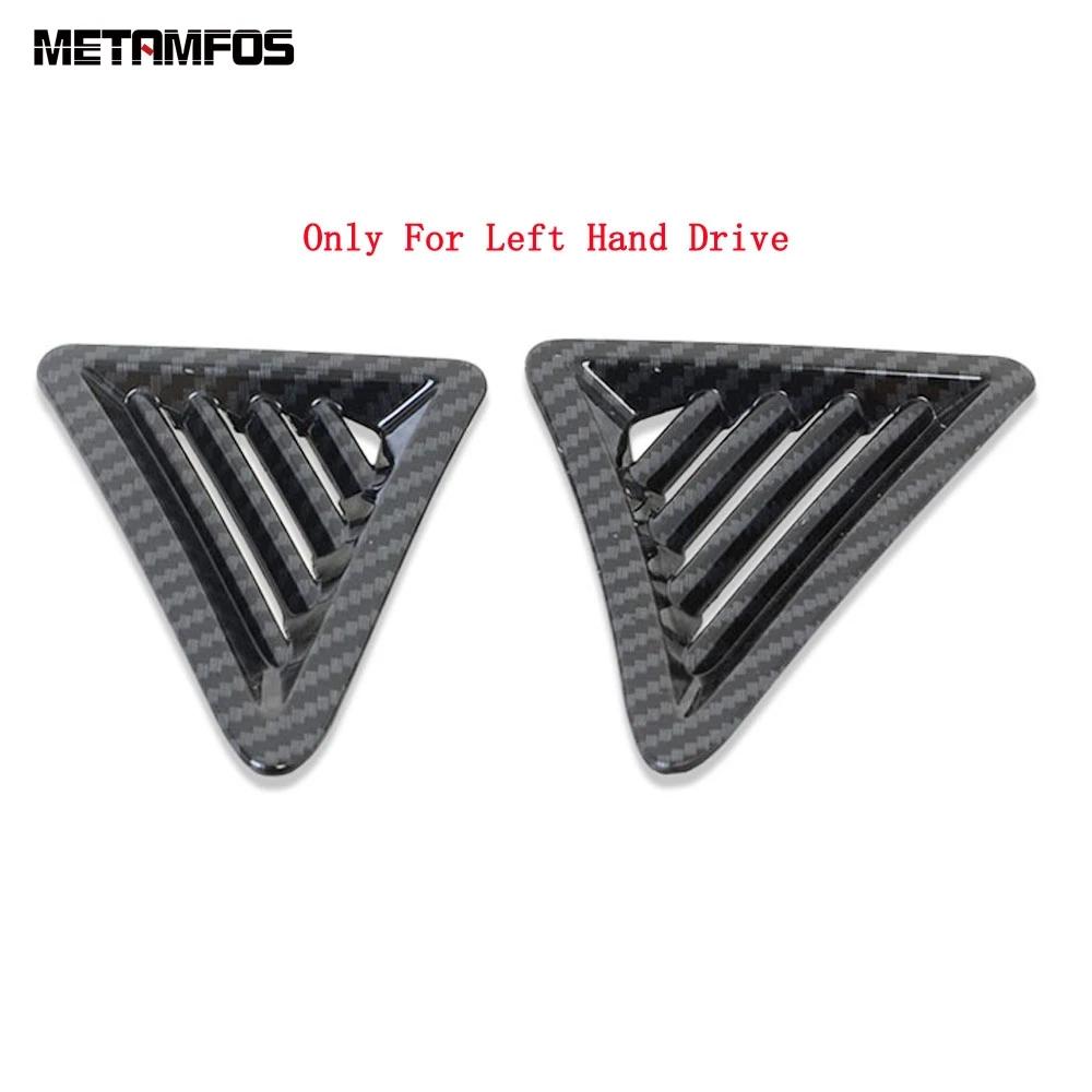 For Toyota Alphard Vellfire 2016-  Carbon Fiber Front Air Condition Vent Outlet Cover Trim Bezel Interior Accessories