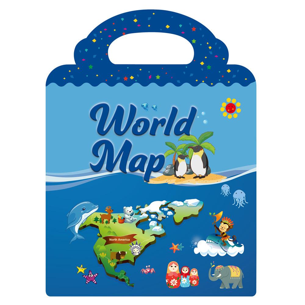 Hot New Children Scene Stickers DIY Hand-on Puzzle Sticker Books Reusable Cartoon Animal Learning Cognition Toys For Kids Gifts