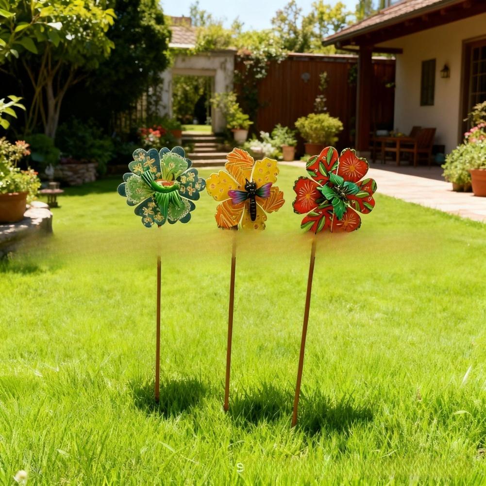 Decorative Garden Stakes Yard Decor Spikes Metal Garden Stakes Weather Resistant Build Easy Tool-free Installation