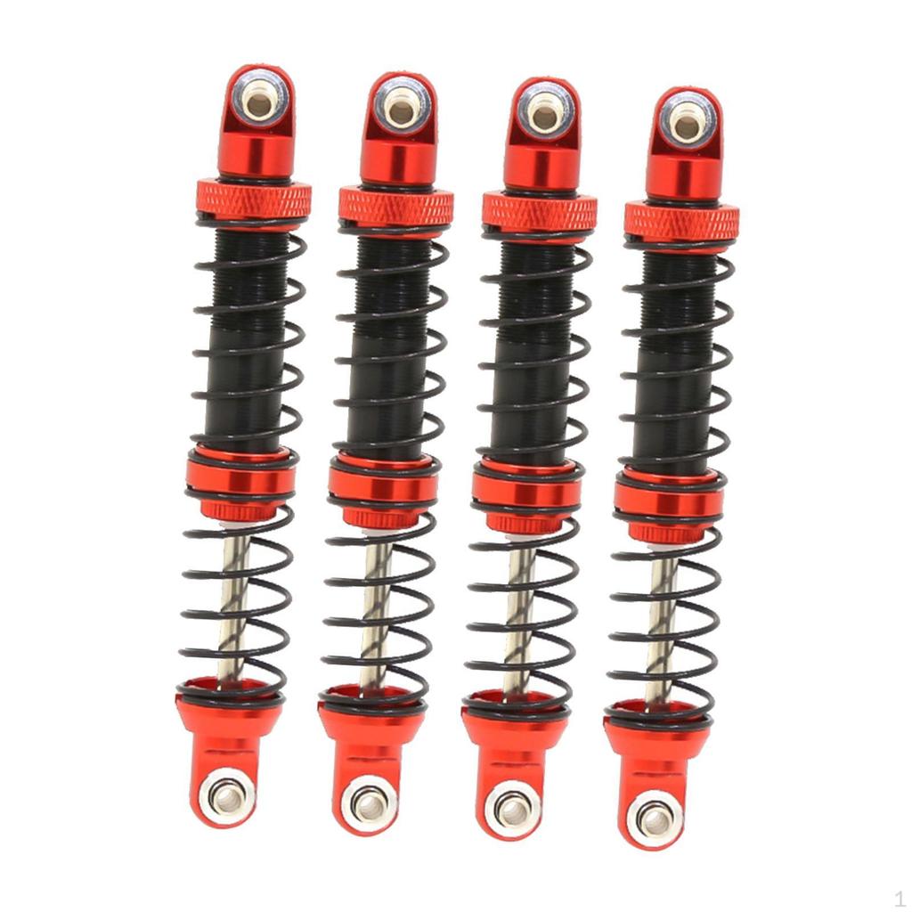 Oil Adjustable Damper Kit with Springs for RC Crawler Car, Compatible 1/10 SCX10 I II III