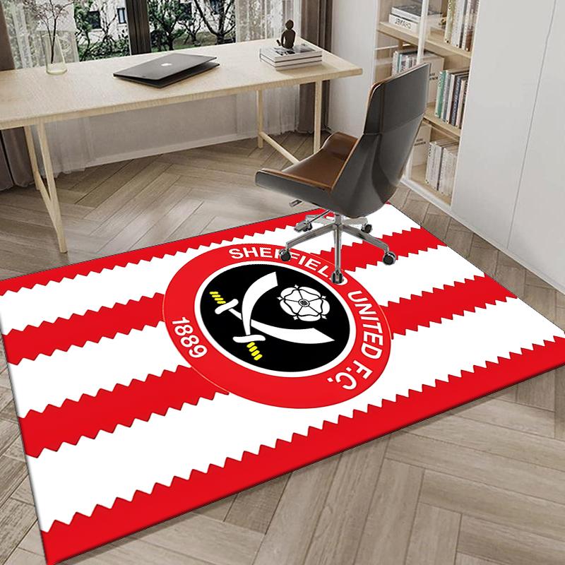 1PC She-ffield Fc Crest Rug Game Carpet, Floor Mat for Bedroom Living Room Entryway Rug, Home Decor Idea Gift for Christmas birthday