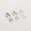 100Pcs U Shape Wire Guards for Jewelry Making Copper U Shape Clasps Wire Protectors Loops  Jewelry