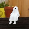 Whimsically Ghostly Sculpture Halloween Themed Resins Craft Ornament For Home Garden Decoration Weather Resistant Design