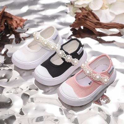 Chaussures Fille Automne Nouvelles Chaussures Enfant à Semelle Souple Respirantes Chaussures En Toile pour Enfant Chaussure Décontractée Enfant Chaussure Princesse Tendance Chaussure Mary Jane