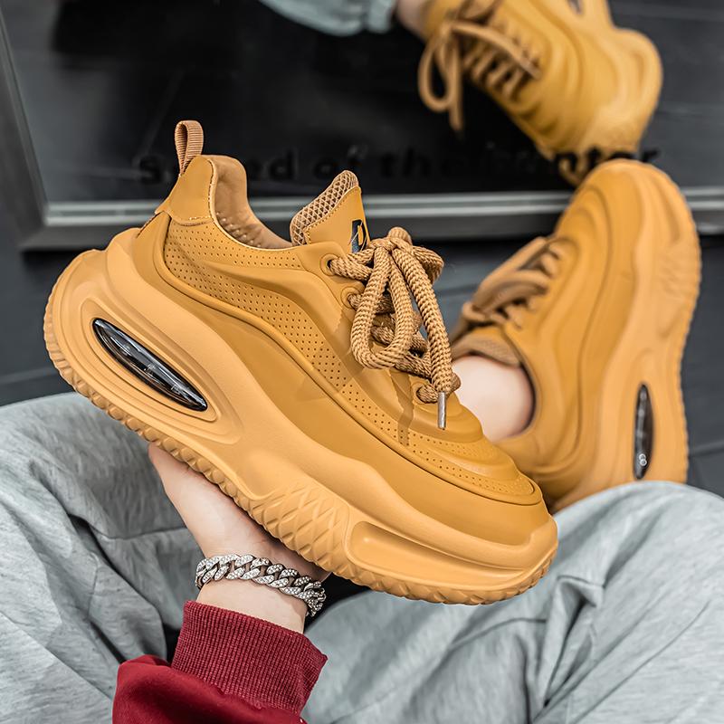 

Punk Men s Sneakers Fashion Casual Platform Shoes For Men Sport College Sneakers Male Different British Style Student Sneakers 39 бежевий