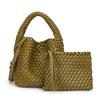 Hand-woven Women's Bag Summer Solid Color Portable 2 Set Casual Retro Shoulder Messenger Bag
