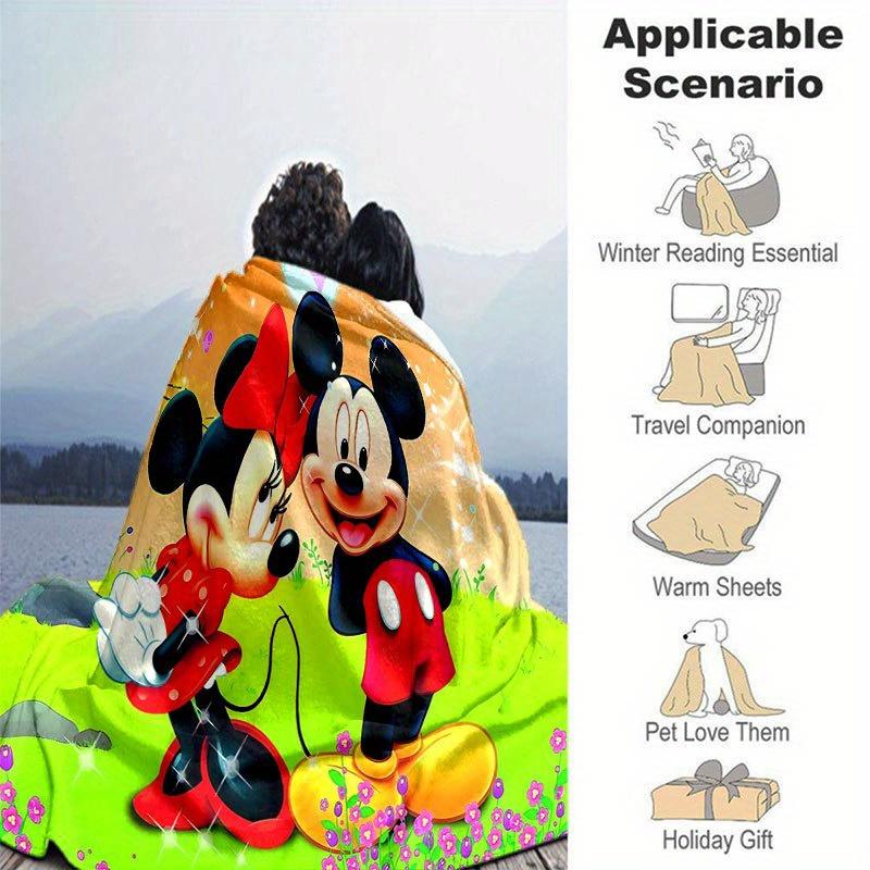 Mickey und Minnie Cartoon-Decke: Entzückend, Warm und Perfekt für die Heimdekoration Wohnzimmer, Reisen und Alle Jahreszeiten Weihnachtsdekoration