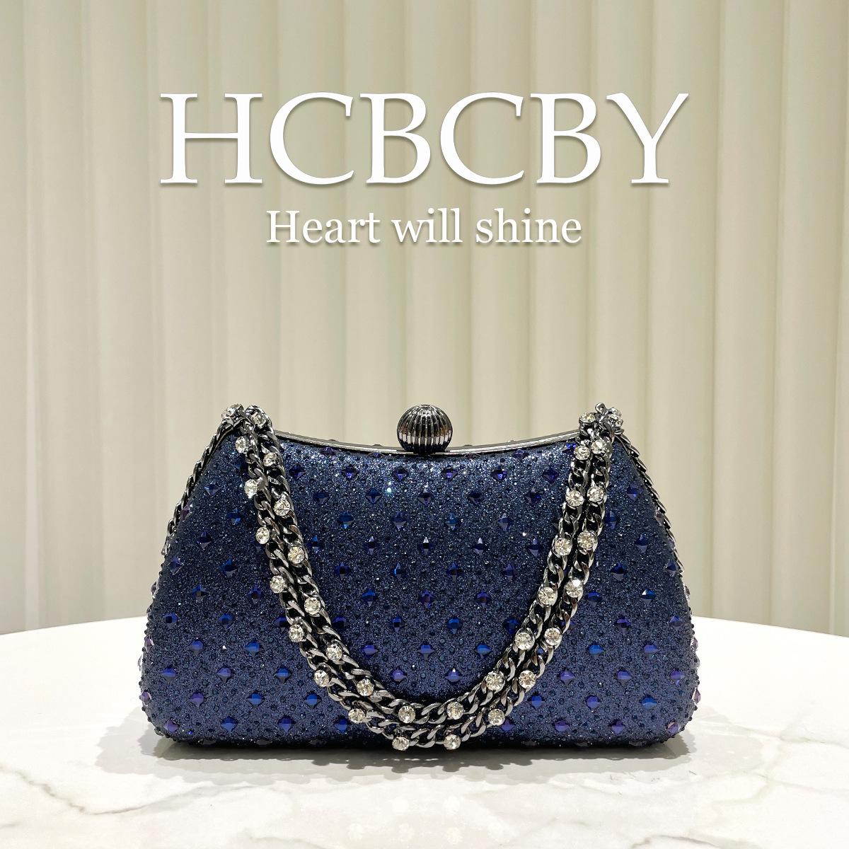 

Evening Bags for Women Sparkling Clutch Purse with Chain Women s Wedding Party Prom Bride Elegant Glitter Handbag Shoulder Bags Bling Crossbody Bag one size темно-синього кольору