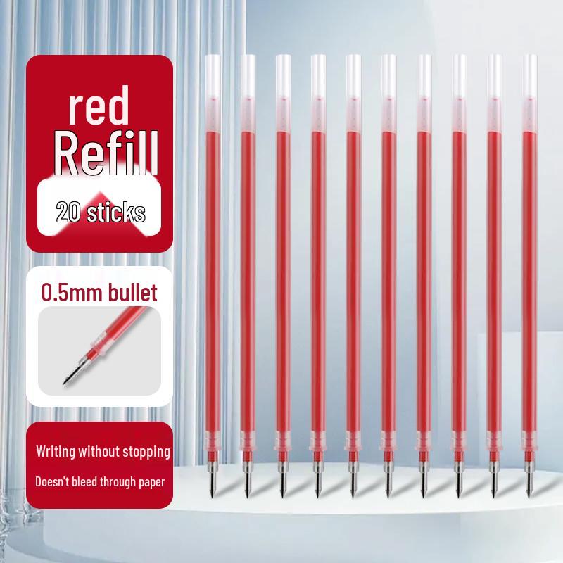 Deli Neutral Large Capacity 0.5mm Black & Red Ballpoint Pen for Students