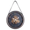 Rotating Circular Gear Art Wall Clock New Retro High-end Clock Antique Style Living Room Decoration Wall Clock