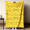 Süße Cartoon Gelbe Enten Vollprint Flanelldecke Coole Sonnenbrille Lustiger Ausdruck Tier Muster Weiche Decke für Schlafzimmer