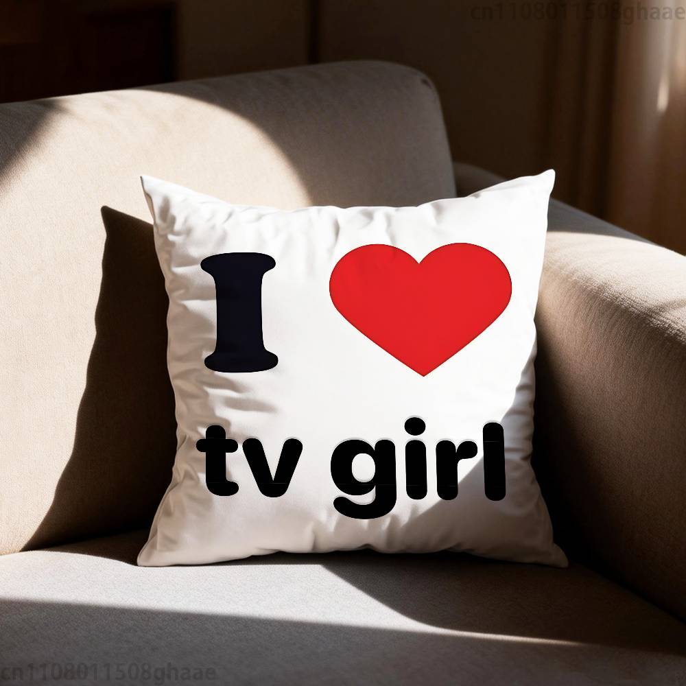 Tv Girl Pillow Case Sofa Living Room Bedroom Headboard Backrest Cushion Square Cushion Nap Time