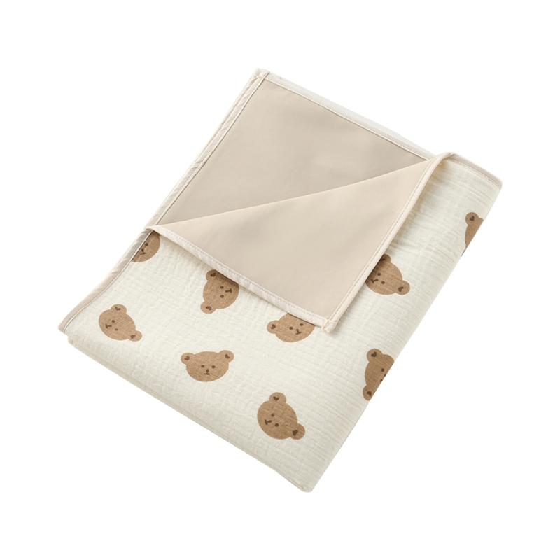 Leichte Baby-Wickelunterlage Wasserdichte Bettunterlage Atmungsaktives Wickelblatt Wasserdichte Urinunterlage Wiederverwendbare Unterlage Baumwollunterlage