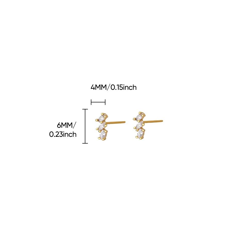 Exquisite mini fashion simple zircon pearl earrings stud earrings niche versatile design earrings women