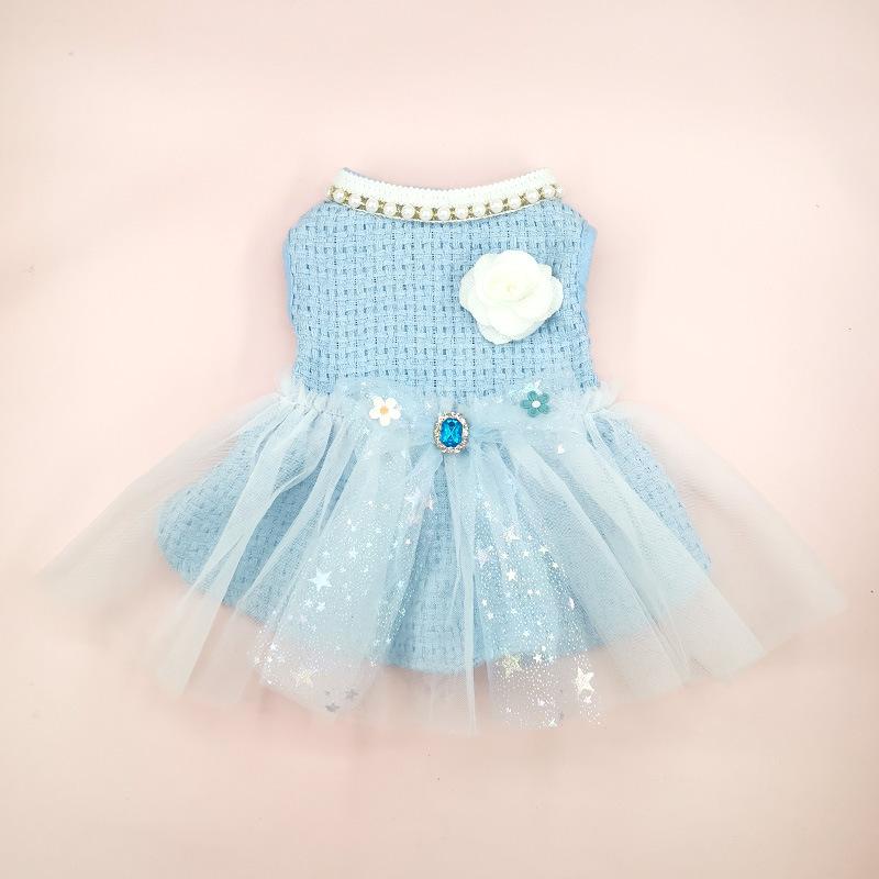 

Рожеве вовняне пальто для домашніх тварин, сітчасте плаття з бантом принцеси, одяг для котів, комплект для домашніх тварин, одяг для цуценят, рожеві сукні осінь/зима, цуценя L