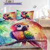 Parrot Pattern Bedding Quilt Set Quilt Cover Pillowcase Home Decoration Birthday Gift (1 * duvet cover + 2 * pillowcase, without core)