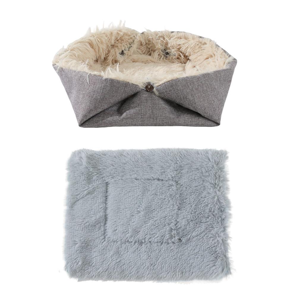 Warm Plush Cat Bed Dual-use Cat Mat Soft Pet Mat  Cat