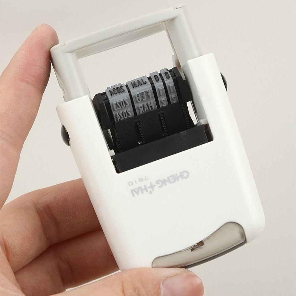 Automatic Ink Return Self-Inking Stamps Handle Account Date Wheel Stamp Date Stamps  DIY Painting