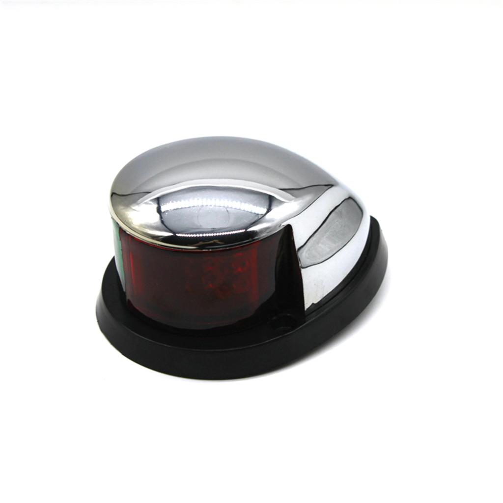 LED Boat Navigation Light Red and Green Marine Navigation Light Boat for Pontoon Yacht  12V Silver Plated Frame