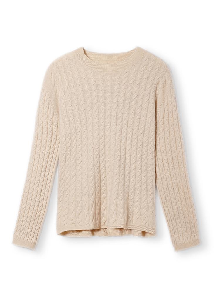 Women's Cashmere Sweater Qinghe Cashmere 30% Cashmere 70% Wool Autumn and Winter Cashmere Pullover Soft and Warm