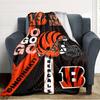 Name Custom Cincinnati Bengals Print Flannel Blanket High Quality Warm Comfortable Cover for All Seasons Perfect for Gifts Home Decor