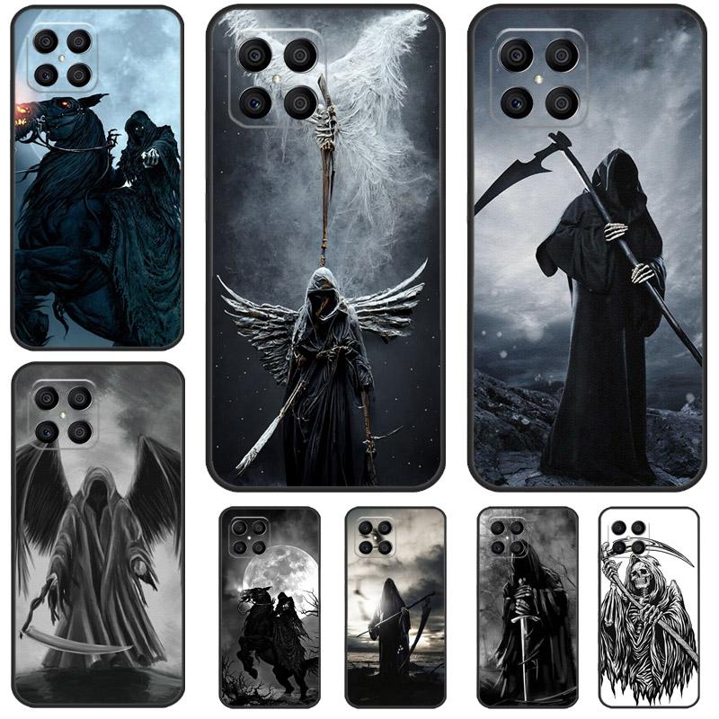 Death Grim Reaper Skull Phone Case For Honor 90 Lite 50 70 Magic 5 6 Pro 8X X6 X7 X8 X9 X8a X7a X6a X9b X9a Cover