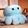 Double-Sided Flip Octopus Creative Plush Toy PP Cotton Super Soft Plush 31-50cm Height Adorable Expression Cross-Border Flipping