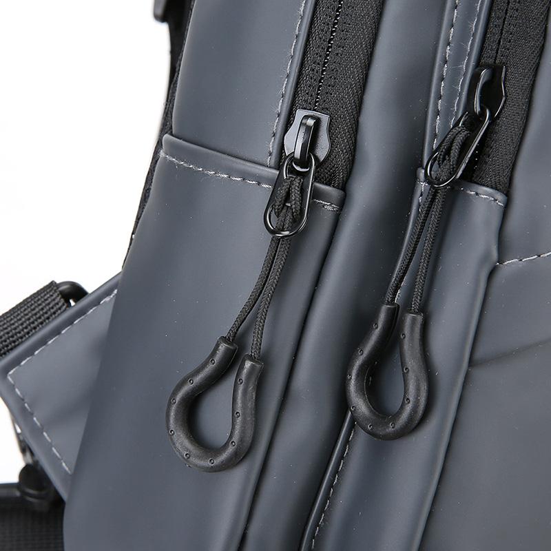 Męska torba crossbody w jednolitym kolorze, sportowa torba na klatkę piersiową na zewnątrz, torba na ramię o dużej pojemności dla dojeżdżających do pracy