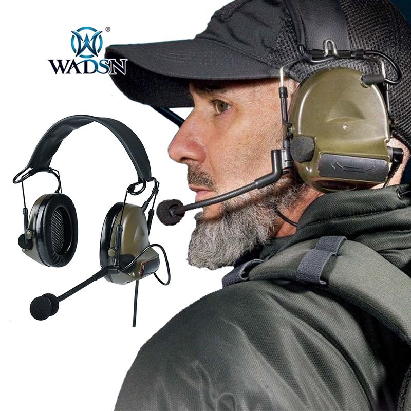 

WADSN Tactical C2 Comtac 2 Гарнитура Связь Открытый Охота Стрельба Наушники Аксессуары для страйкбола Kenwood U94 PTT Наушники BK Headset