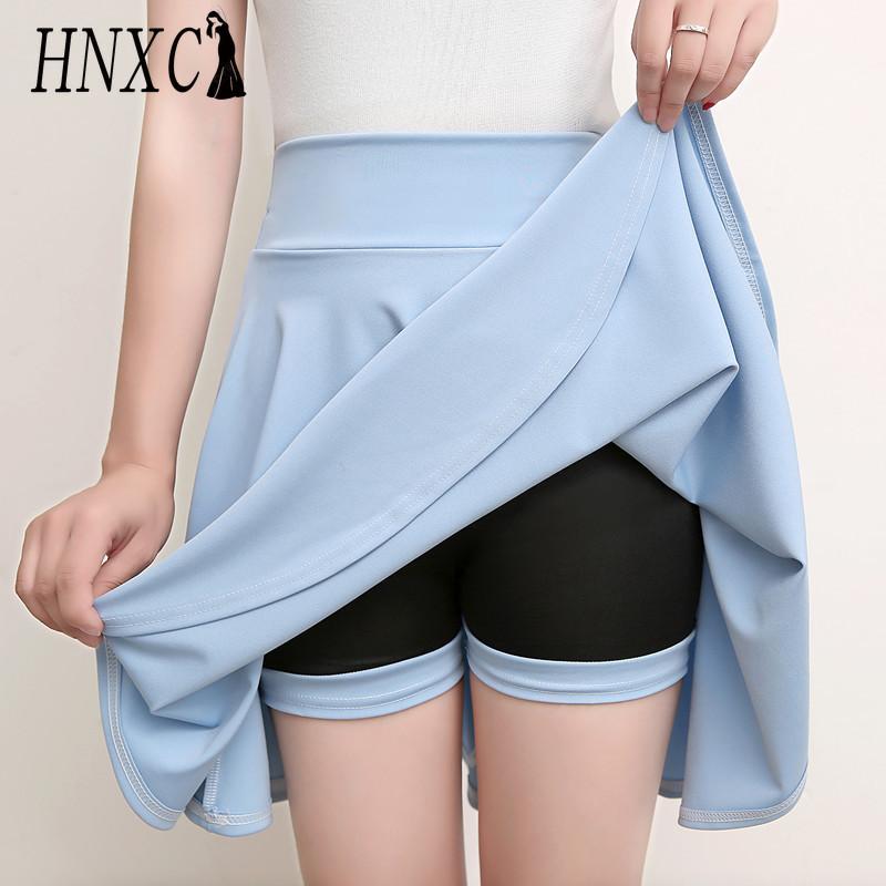 HNXC 16 Color Women's Fashion Casual Solid Color Print Summer Spring Skirt